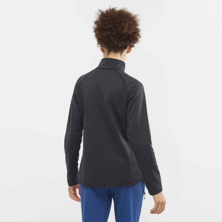 Black Salomon Essential Warm Half Zip Women's Jackets | PH 68732N